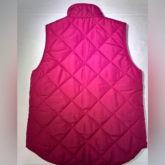 J. Crew Fuchsia Quilted Vest with Gold Zipper - Picture 7 of 10